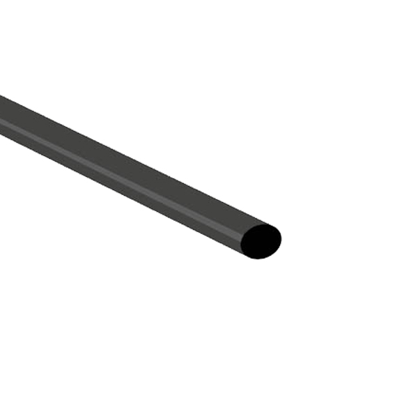 Manga Termoretrátil 4.8mm Preta - tira com 1,2 Metros
