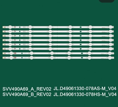 Kit 8 barras 6 led´s 49" 490 DLD25 UNB FC U JF_YEDPA - VES490UNYL-2D-N01
