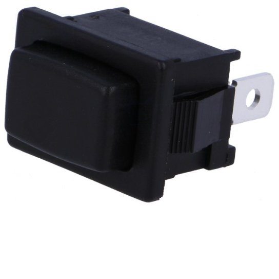 Pulsador Basculante Retangular peq. off-(on) 6A250V Preto