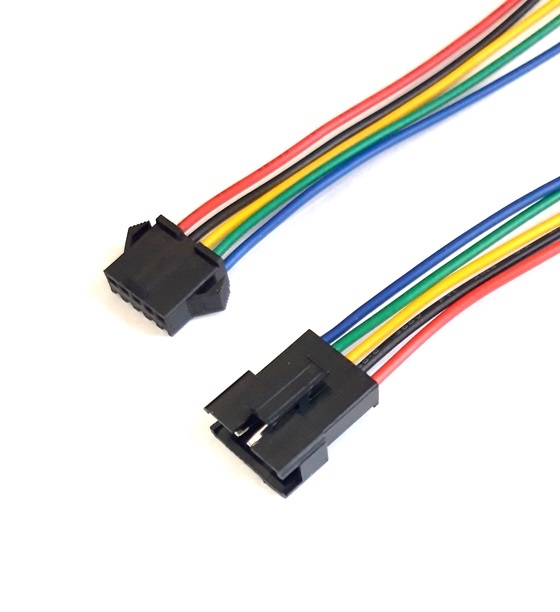 Kit Cabo Macho/Femea 5 vias JST 30cm