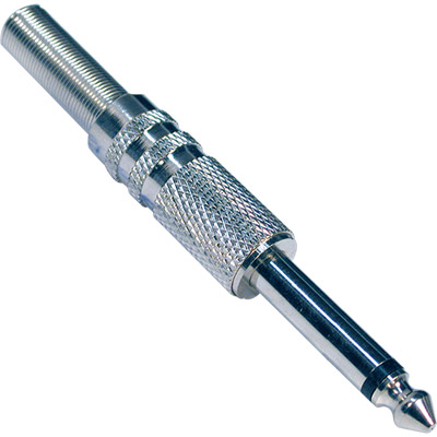 Ficha Jack 6,35mm Macho Mono - Metal