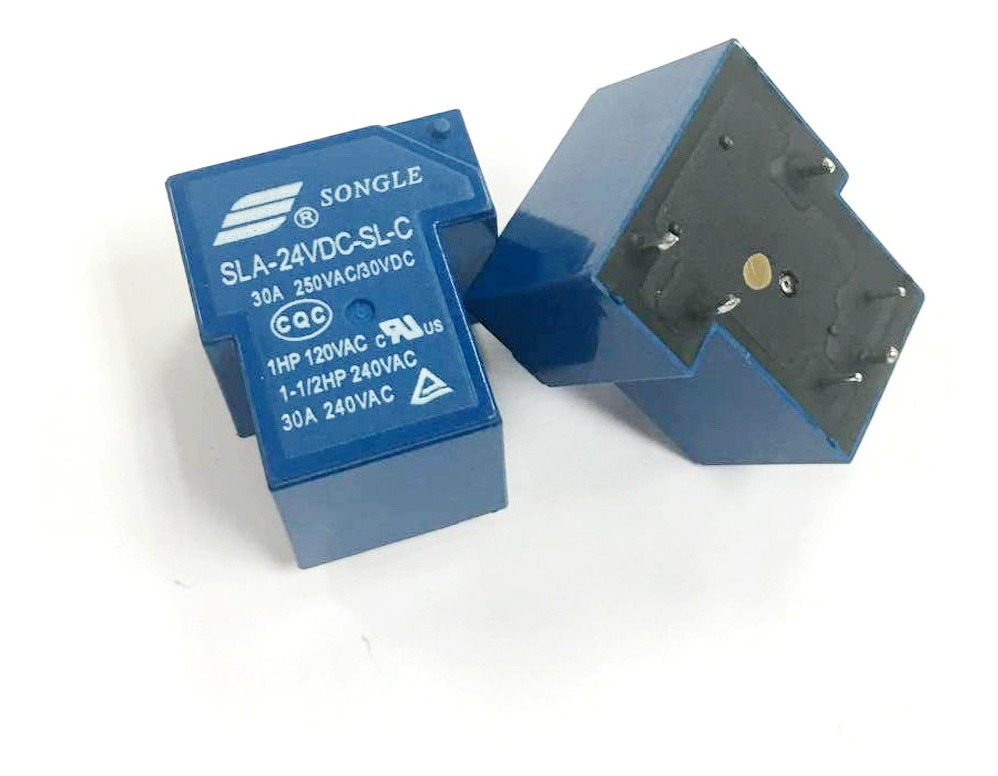 Relé industrial 6 Pinos SLA-24VDC-SL-C 24V 30A - SONGLE