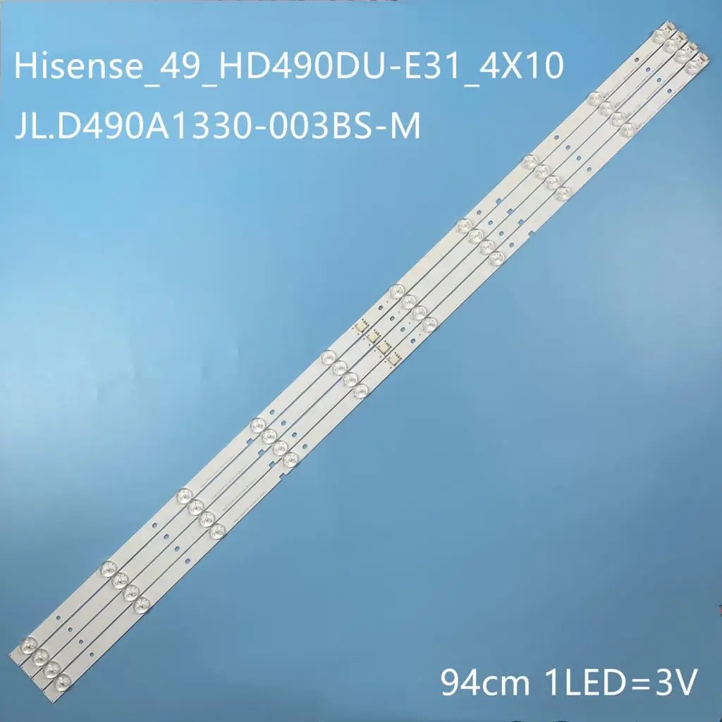 Kit 4 Barras 10 led´s 49" JL.D490A1330-003BS 940mm
H49M2600, H49M2100, H49M2600, LED49H3000, LED49K300U, JHD490N2F81
