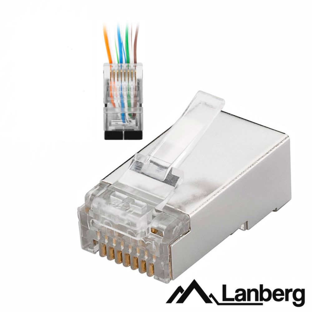 Ficha RJ45 RZ Passante CAT6 Metal Rapida