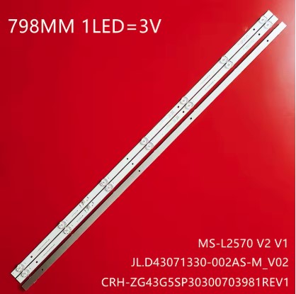 Kit 3 Barras LED 7 led´s  MS-L2570 - JL.D43071330-002AS-M_V02 - CRH-ZG43G5SP30300703 - 799mm