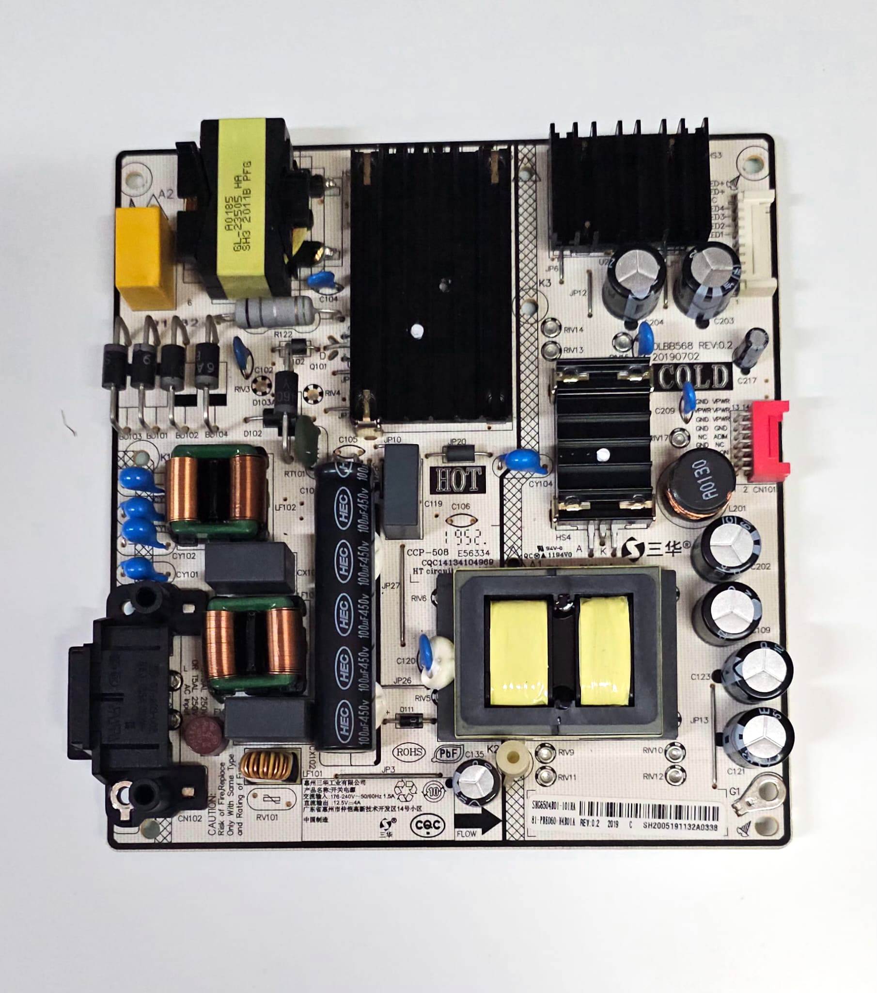 Power Board Xiaomi DLBB568 SHG6504B01-101HA 81-PBE060-H4B01A  L55M5-5ASP - Usada
