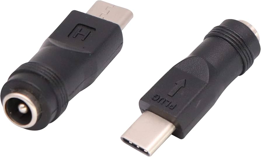 Adaptador USB-C Macho / DC 5.5x2.1mm Fêmea