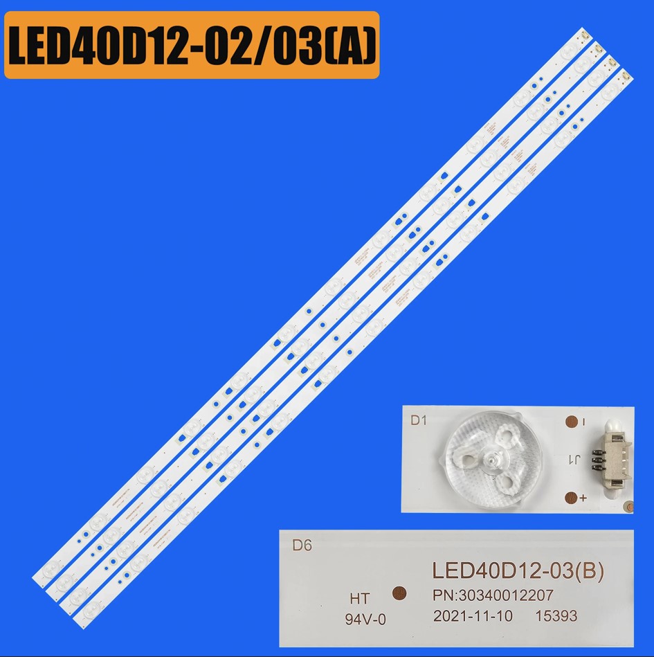 Kit 4 Barras LED 12 led´s  LED40D12-03B  PN:30340012207  -  814mm