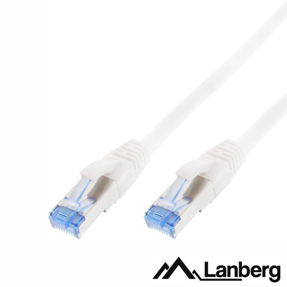 Cabo Rede S/FTP CAT6A 0.5m Branco LANBERG