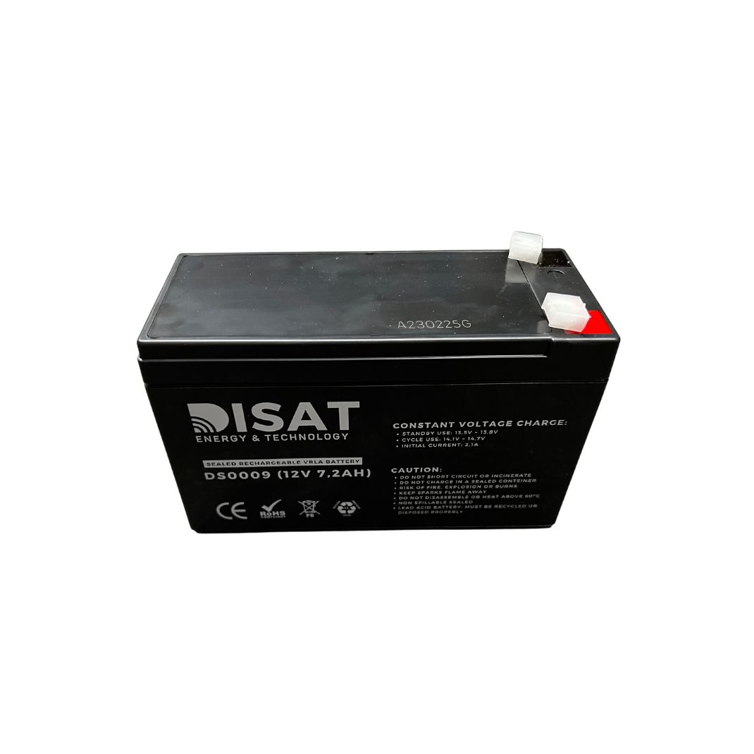 Bateria de Chumbo 12V  7.2Ah  DISAT DS0009  (151x65x94)