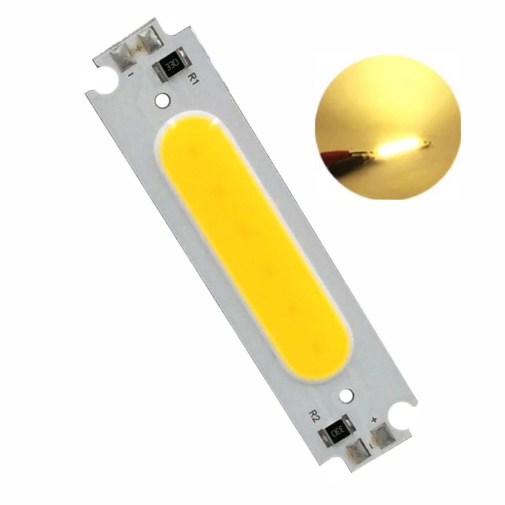 LED COB 2W 12V BRANCO QUENTE 60X15MM