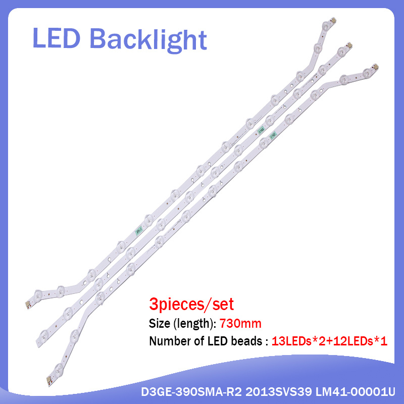 Kit 3 Barras 39" 12/13 Led´s 2x D3GE-390SMA-R2 + D3GE-390SMB-R2    -   BN96-28764A + BN96-28765A