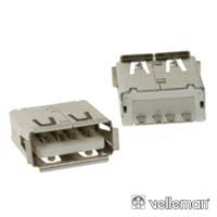 FICHA USB-A FÊMEA SIMPLES 180° P/ CI
