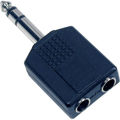 Adaptador 6,35 Macho ST / 2x6,35 Fêmea ST