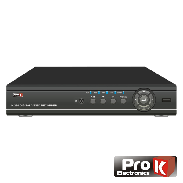 VÍDEO-GRAVADOR DIGITAL 8 CANAIS QUAD H264 ETHERNET PROK para disco duro