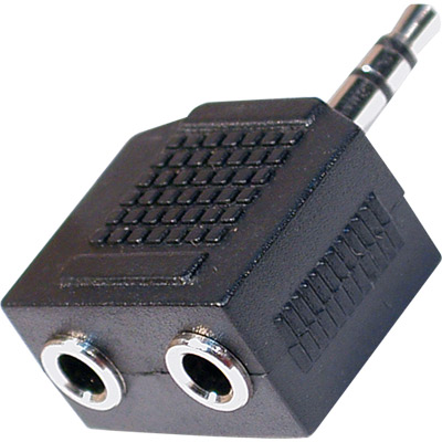 Adaptador 3,5 Macho ST / 2x3,5 Fêmea ST