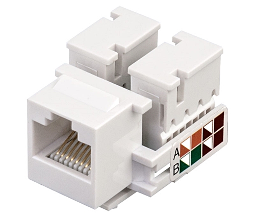 Ficha Rede 8V/8C RJ45 Fêmea UTP CAT6 - Painel