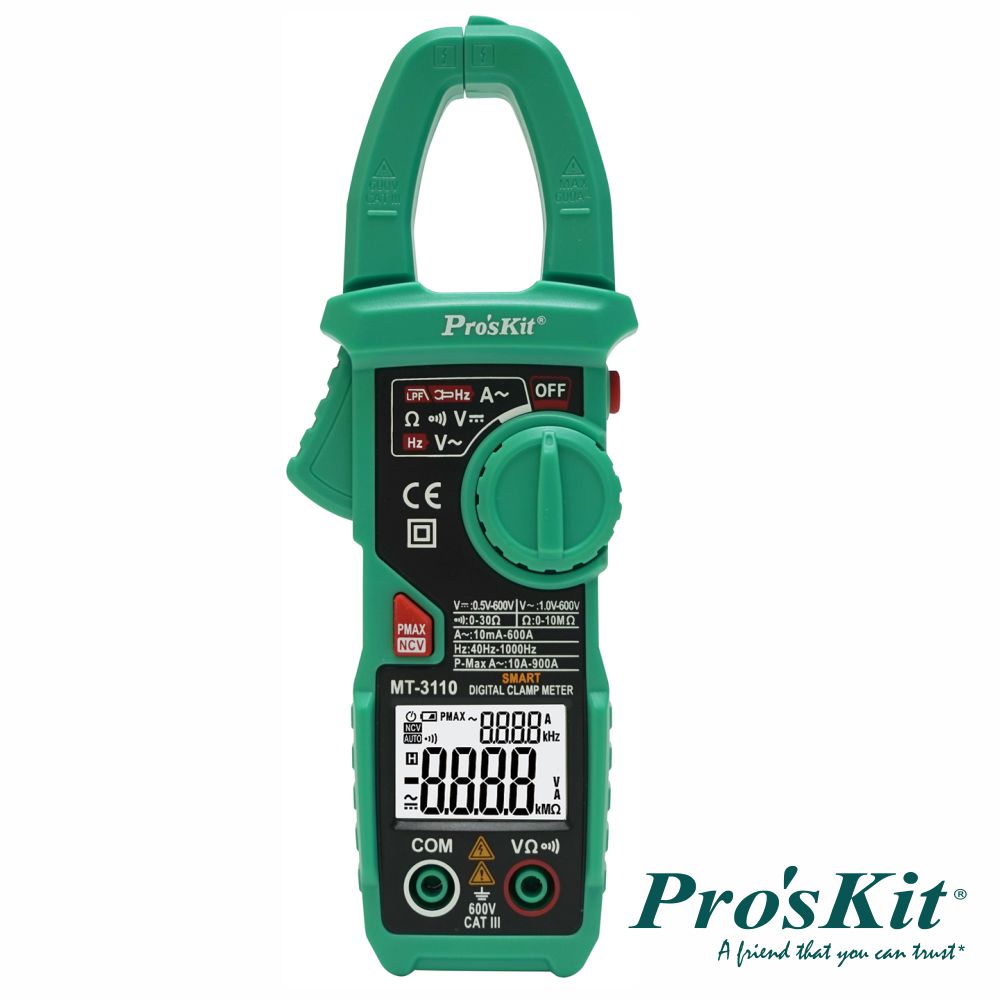 PINÇA AMPERIMÉTRICA DIGITAL AC 400A PROSKIT MT3110