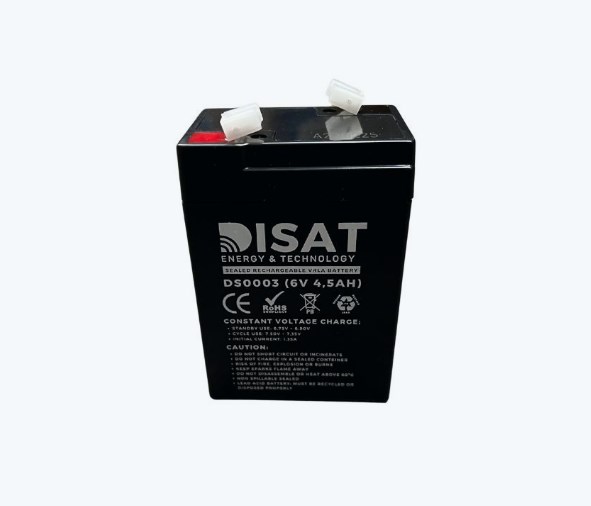 Bateria de Chumbo 6V 4,5Ah DISAT 70x106x48mm - Terminal F1