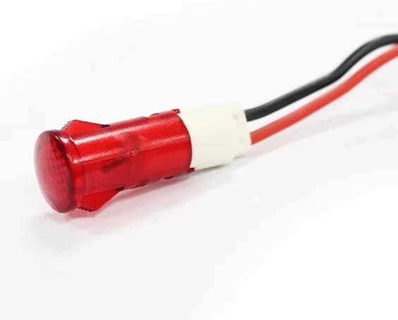 Sinalizador Vermelho Ø:10mm 220Vac  C/Fios