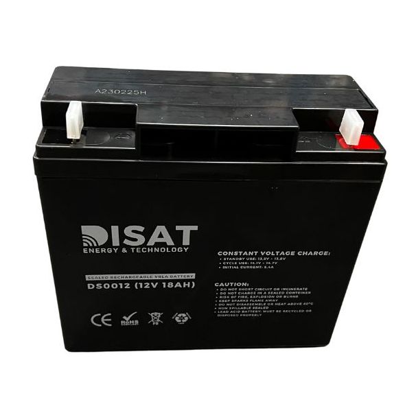 Bateria de Chumbo 12V  18Ah  DISAT (181x167x76) Teminal c/ Furo