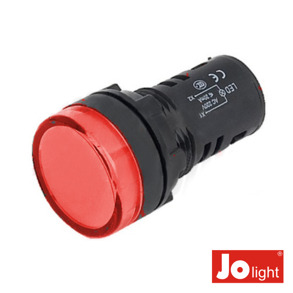 Sinalizador Redondo 19.5mm 230V Vermelho