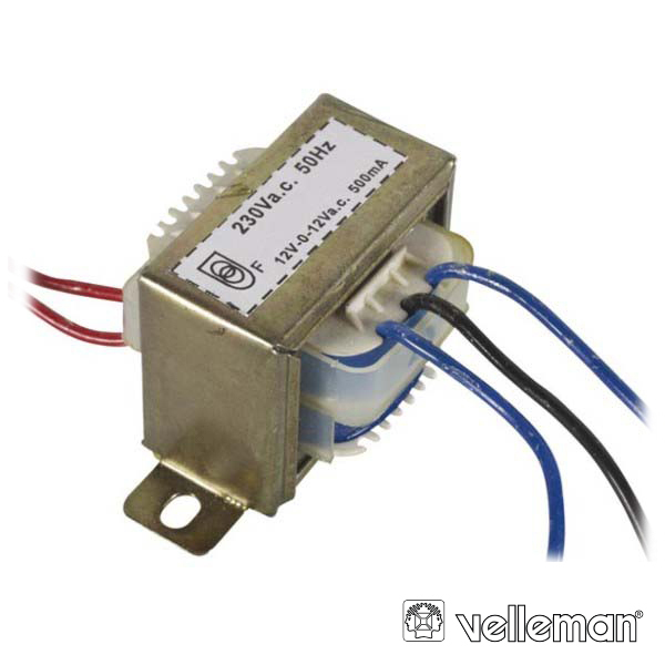 TRANSFORMADOR OPEN-FRAME 2x 12V 500MA 12VA