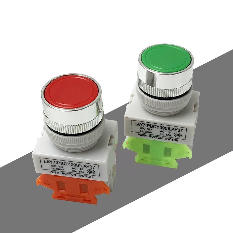 Pulsador LAY37-11 10A 1NA+1NC Vermelho