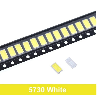 LED (10 uni) 5730/5630  3.2-3.4V  0.5W  150mA  50-55lm 6000k
