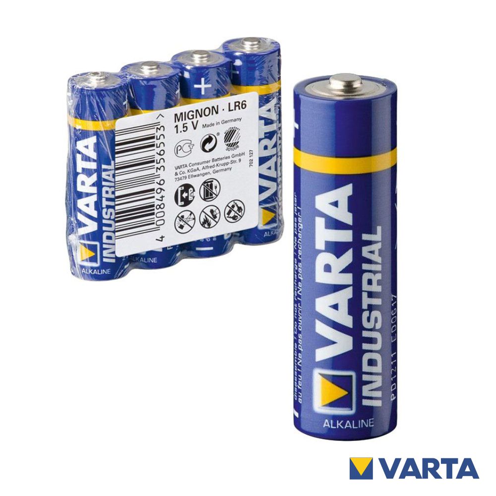 PILHA ALCALINA LR06 / AA 1.5V 4X INDUSTRIAL VARTA (pack 4)