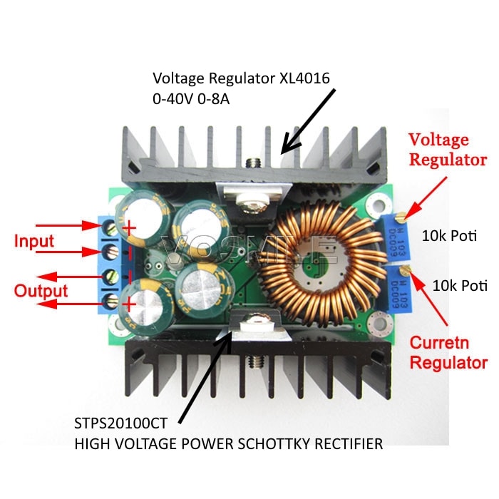 Módulo Alimentação Ajustável DC-DC Step-Down 5-40Vdc a 1,2-35Vdc 300W