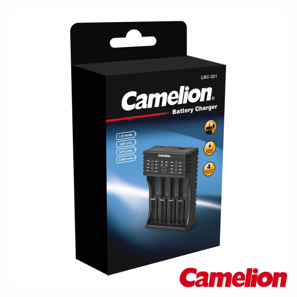 Carregador Baterias Multifunções Li-Ion/Ni-Mh/Li-Fe CAMELION