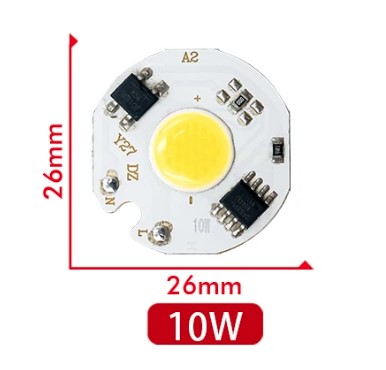 LED COB 10W 220V Branco Quente  2700/3000K