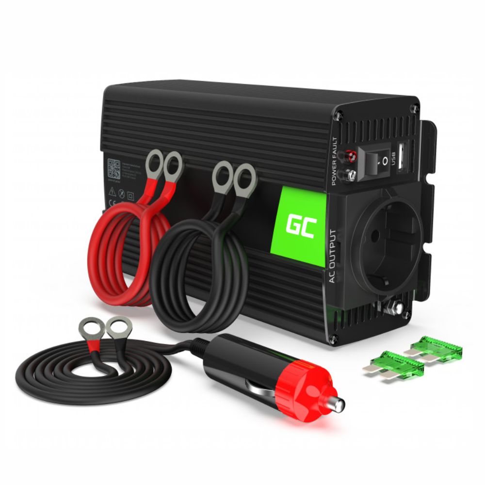 CONVERSOR 12V-230V 300W Onda Modificada GREEN CELL	
