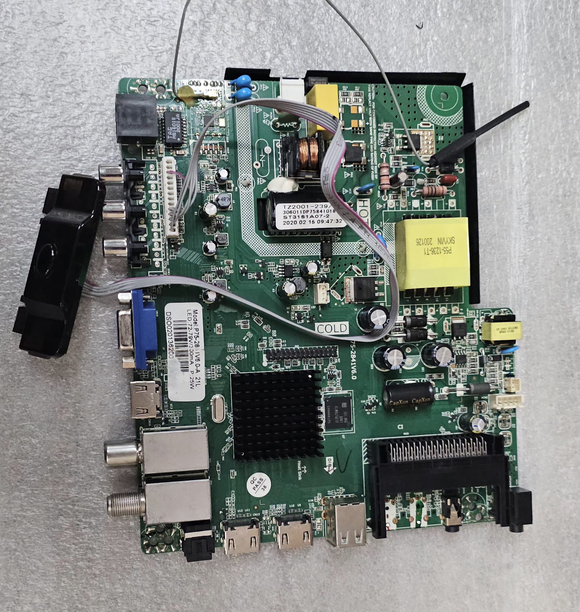 Main board T75-2841V6.0 IP-LE32/410004-B Painel CX315DLEDM - Usada