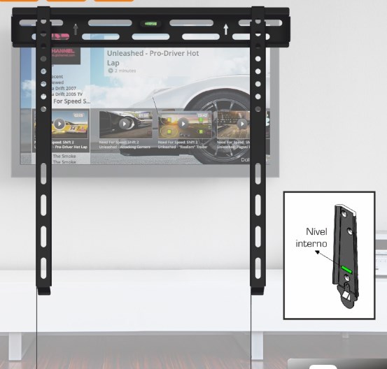 Suporte LCD 23/46" 45kgs - vesa 400/400 c/ Barra