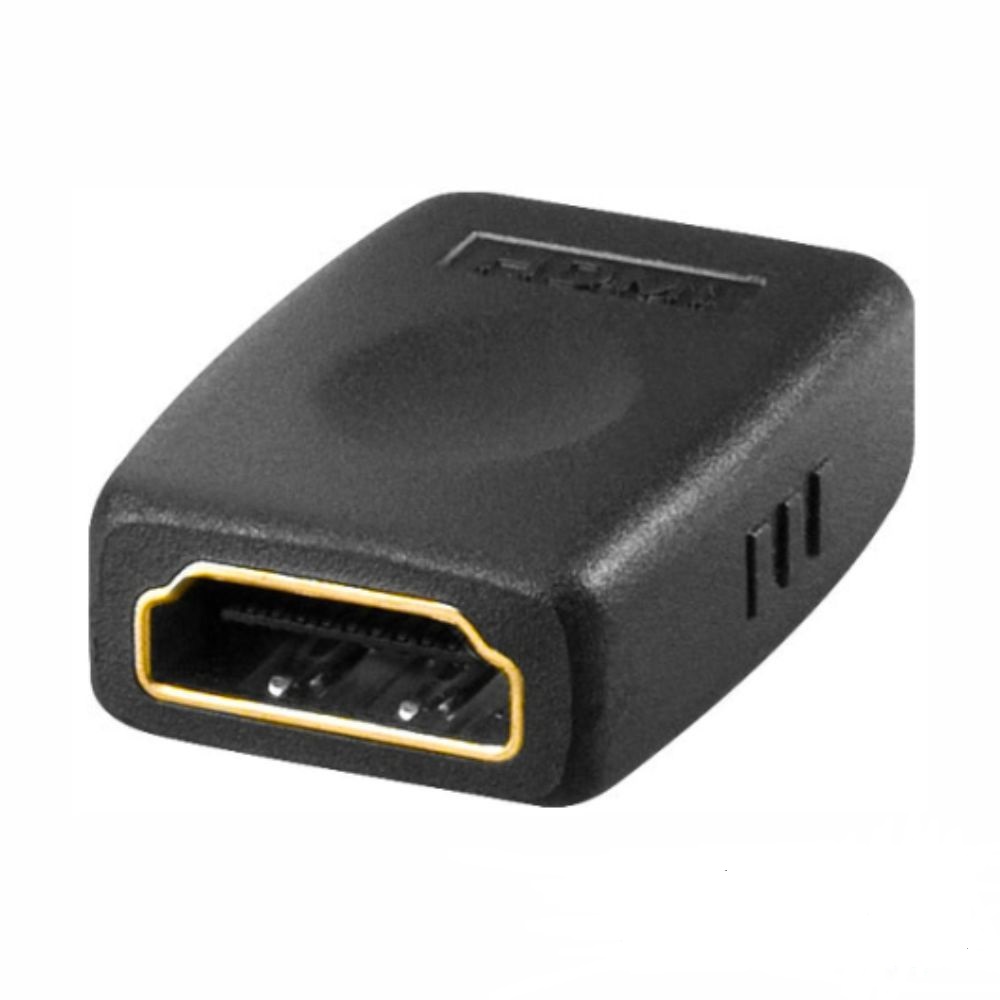 Adaptador HDMI Fêmea / HDMI Fêmea - Dourada