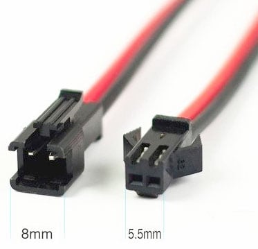 Kit Cabo Macho/Femea 2 vias JST 30cm