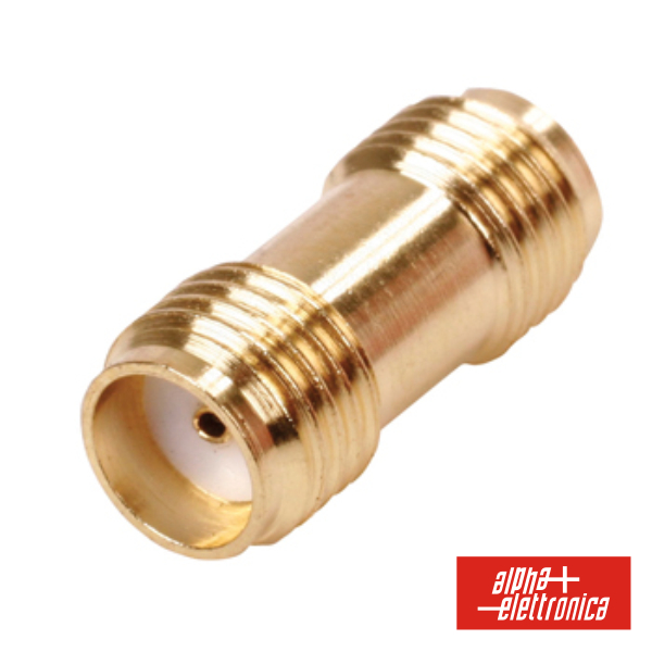 Ficha adaptadora SMA Femea / SMA Femea Dourado