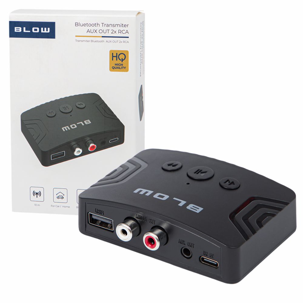 Transmissor Bluetooth 5.3 Audio, Com Leitura USB/MP3
