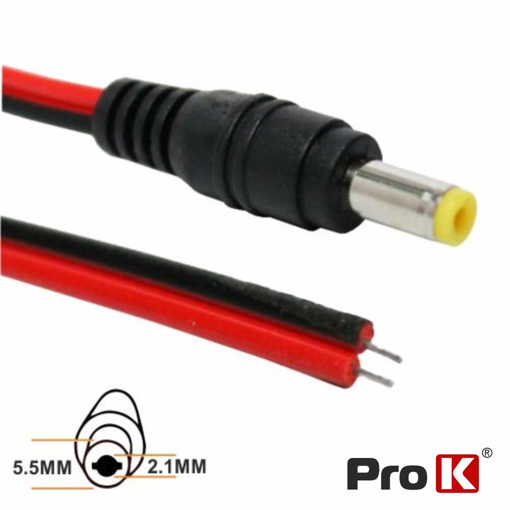 Cabo Alimentção DC Fêmea 5.5x2.1mm 12cm